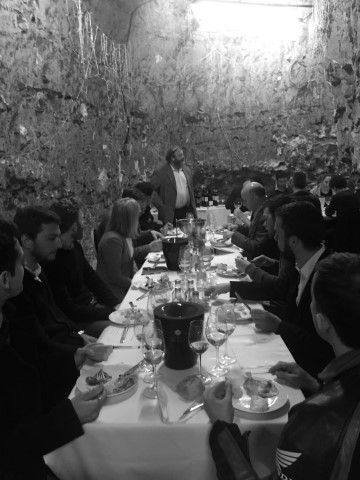 Wine Training Session in Our Old Chalk Mine Cellar